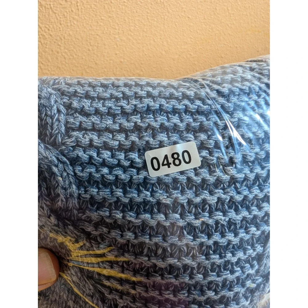 INC International Concepts Mens Blue Cable‎ Knit Hoodie Sweater Size L